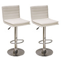 Amerihome Modern Ripple Back Bar Stool, PK2, White BS43WSET